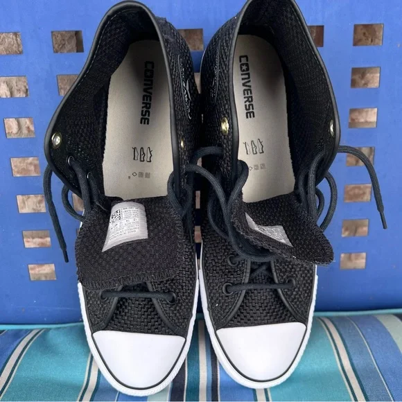 🍒💣 Converse black woven style high tops - Picture 12 of 13